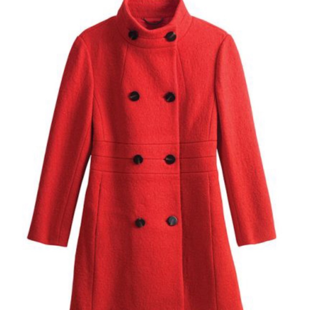 Ann Taylor Boucle Wool Double-breasted Coat M